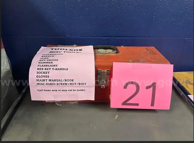 Toolbox with some Tools - Lot # 21