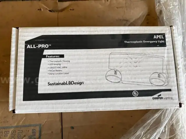 Apel Thermoplastic Cooper-All-Pro Emergency Lights - approx 50 units - NEW