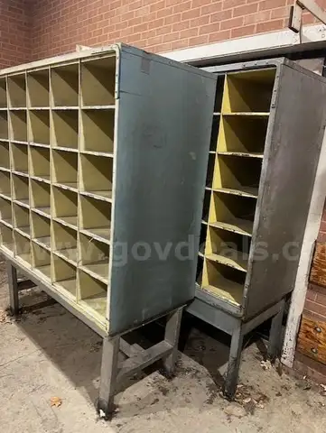 Lot of 500+ pounds of scrap metal - sorting cases and other mail processing items