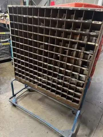 Label holder antique Case 164 Pigeonholes