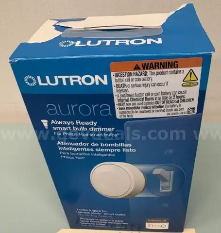 Aurora Smart Bulb Dimmer Switch by Lutron - No Wiring Needed - For Philips Hue and others.