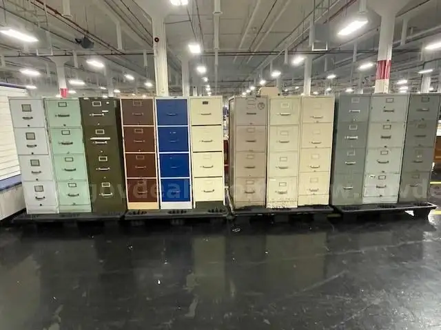 LOT of 12 Heavy Metal Filing Cabinets - Scrap Metal