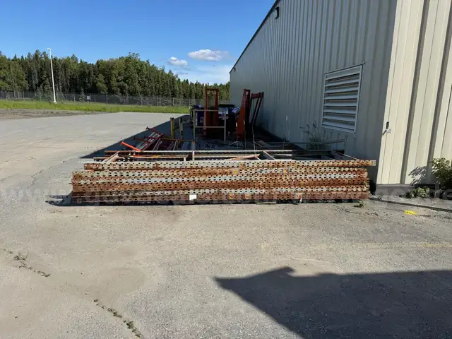 Lot of 44 Steel Shelving Parts