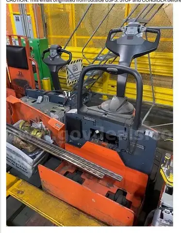 1 ELECTRIC PALLET JACK AND 1 RIDING TOW TRACTOR - SCRAP