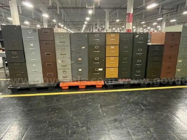 LOT of 12 Heavy Metal Filing Cabinets - Scrap Metal
