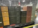 LOT of 12 Heavy Metal Filing Cabinets - Scrap Metal