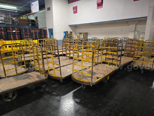 LOT of 30 Flatbed Carts/Nutting Carts