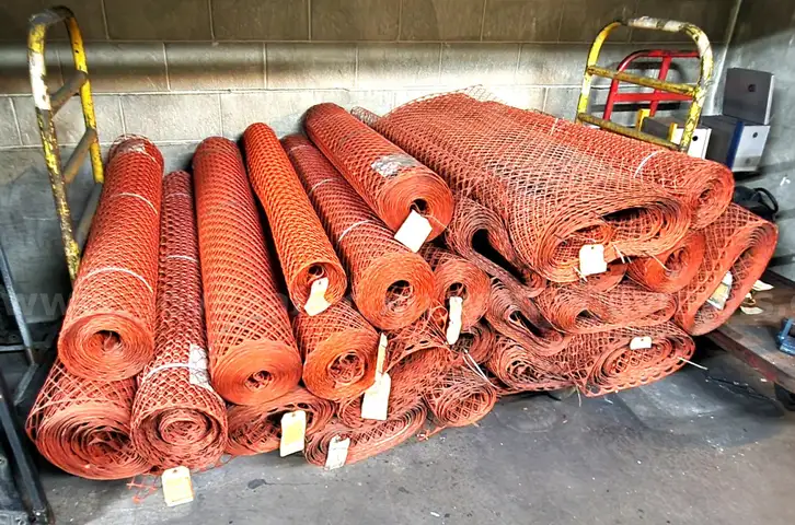 Lot of approx 25 Outdoor Plastic Safety Fencing Rolls