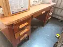 BEAUTIFUL, VINTAGE, &#x22;DOUBLE-SIDED&#x22; WOODEN DESK
