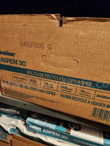 Legal size printer paper 8.5"x14" 5 Boxes
