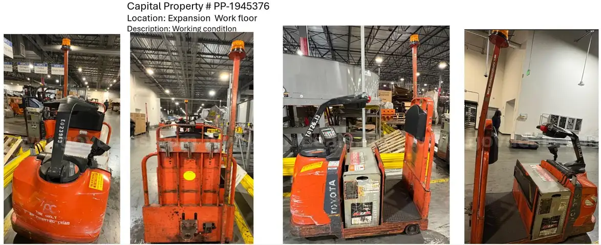 TOYOTA FORKLIFT - working when removed from service