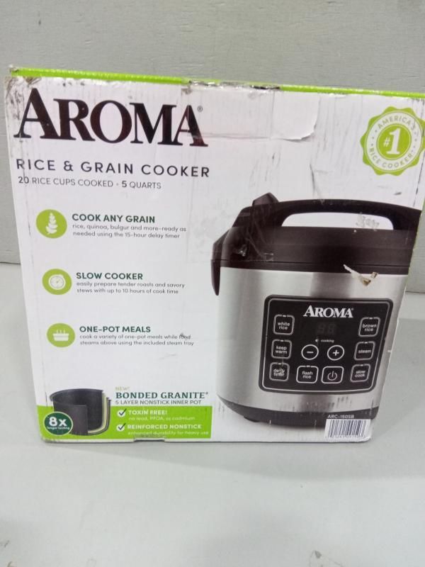 Aroma 20 Cup Cooked Digital Rice Cooker And Food Steamer ARC 150SB   25809 2101 1 