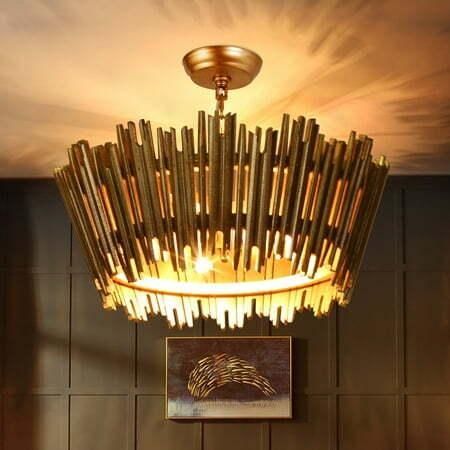 Mid century deals modern drum chandelier