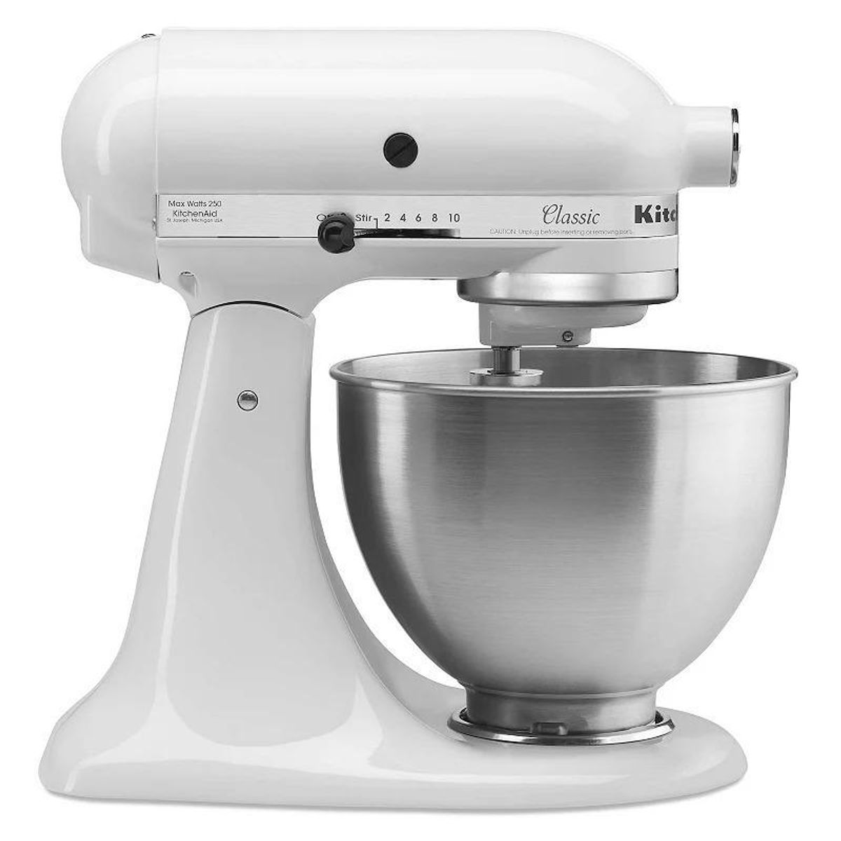 KitchenAid White 4.5-Quart Classic Series Stand Mixer | AllSurplus ...