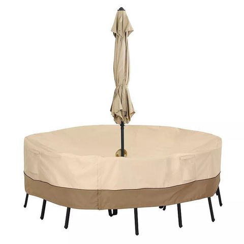 Classic Accessories Veranda Water-Resistant 70 Inch Round Patio Table ...