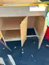 misc. items, desk, 4-drawer filing cabinet, changing table