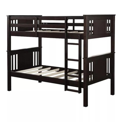 Dorel Asia Dylan Espresso Twin Bunk Bed, Brown | AllSurplus | Cincinnati