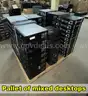 Dell desktop PCs: Multiple pallets of desktop PC's retired from a school district. POWERED ON. HARD DRIVES REMOVED.