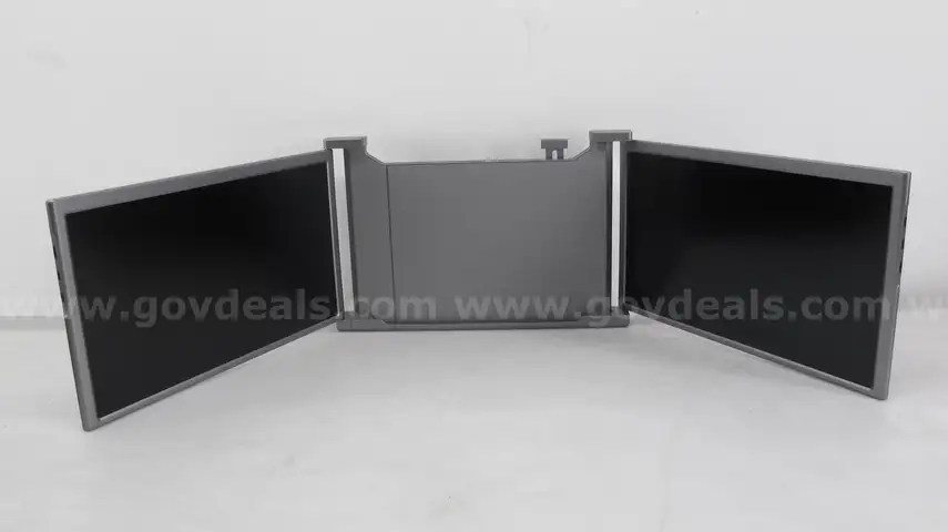 14in Portable Tri-screen monitor w/carrying case