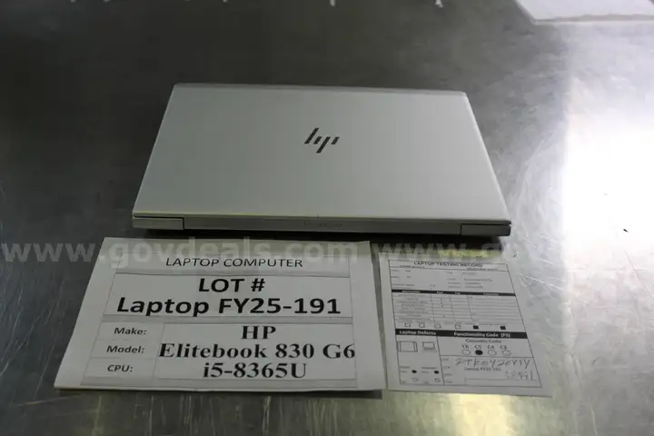 Lot of (183) HP Elitebook 830 G6 i5-8365U DDR4 16gb Laptops