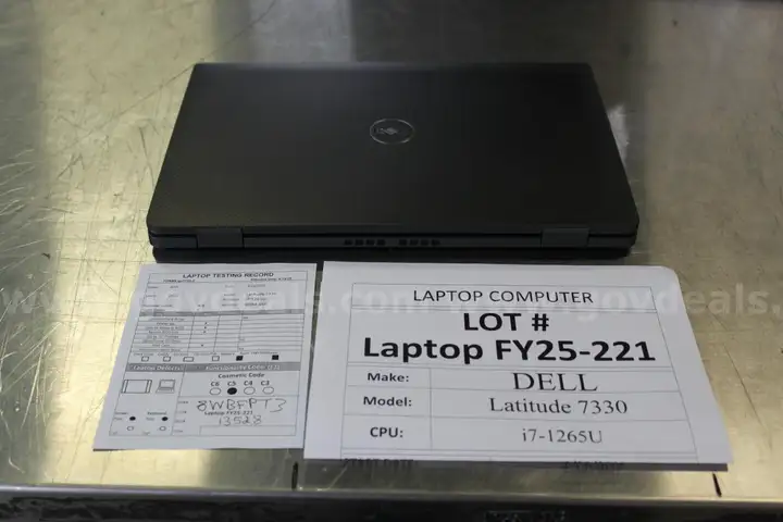 Lot of (66) Dell Latitude 7330 i7-1265U DDR4 16gb Laptops