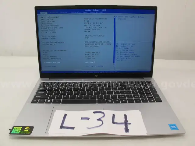 APTIO ALDER N N97 LAPTOP W/1TB SSD