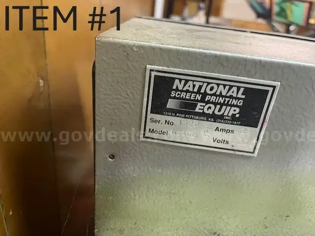 NATIONAL SCREEN PRINTING EQUIPMENT PRESS MACHINE