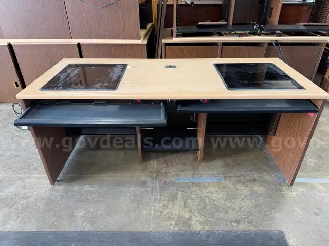 Computer Training Desk with Downview Monitor Mount