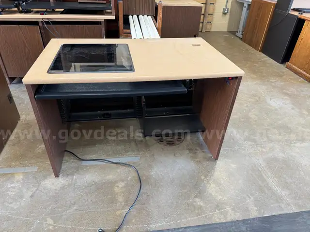 Computer Training Desk with Downview Monitor Mount