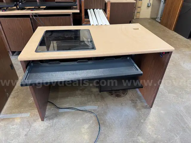Computer Training Desk with Downview Monitor Mount