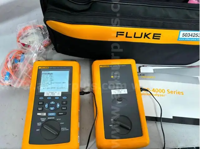 Fluke Networks DSP-4000 ethernet & fiber cable Analyzer Meter & DSP-4000SR Smart Remote