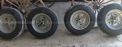 LOT of 4 Tires &#x26; Wheels  - From Landscape Trailer - ST205/75R15