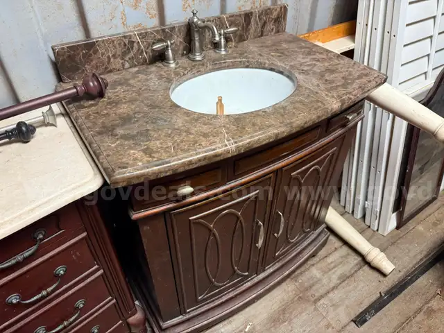 36 IN. X 21 IN. VANITY WITH MARBLE TOP