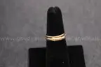 Gold Colored Ring with Multiple Clear Stones