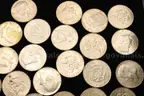 Lot of Kennedy Half Dollars, Eisenhower Dollars, and Susan B. Anthony Dollars