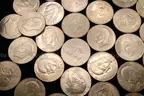 Lot of Kennedy Half Dollars, Eisenhower Dollars, and Susan B. Anthony Dollars