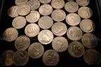 Lot of Kennedy Half Dollars, Eisenhower Dollars, and Susan B. Anthony Dollars