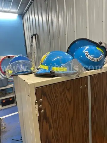 Lot of Four (4) Fire Helmets--Cairs, Brother,& N660C Metro