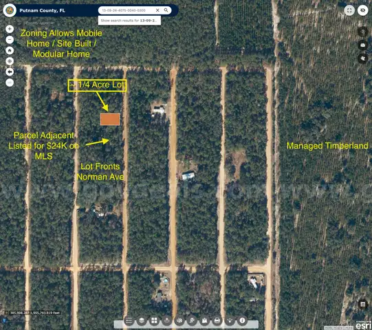 1/4 Acre Putnam County Florida No Reserve