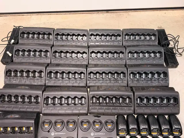 Lot of Motorola Radio Charger Bases and Charging Stations