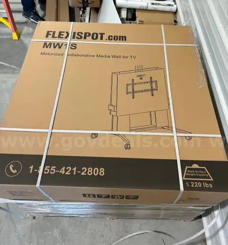 Lot of 12 FlexiSpot Collaborative Electronic Height Adjustable Media Wall Units (MW1S)