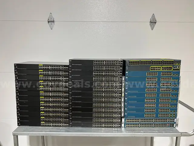 Lot of 38 Cisco Switches (Enterprise, Wiped and Fully Tested) Mixed Models
