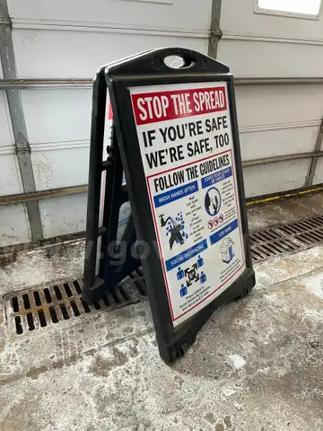 LOT of 2 - SmartSign - STOP THE SPREAD sign
