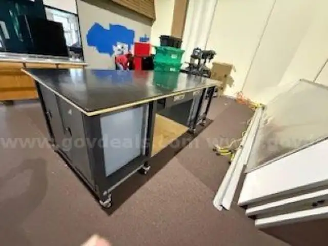 Heavy Duty Work Table with cabinets and drawers