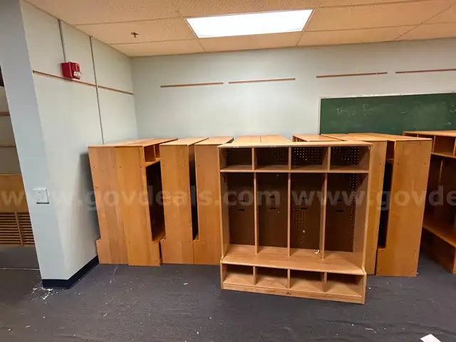 Lot of 10 Wooden Classroom Storage Cubbies
