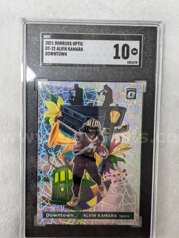 2021 Alvin Kamara &#x22;DownTown&#x22; SGC 10 -Football card