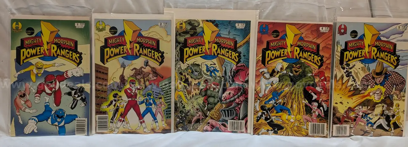 Power Rangers Comic Book-Issues #1-5, Rare collectible