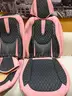 New universal- full set pink leather seat covers.