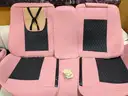 New universal- full set pink leather seat covers.