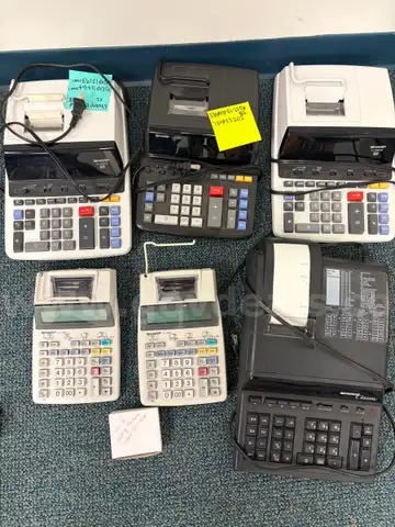 Lot of 6 adding machines